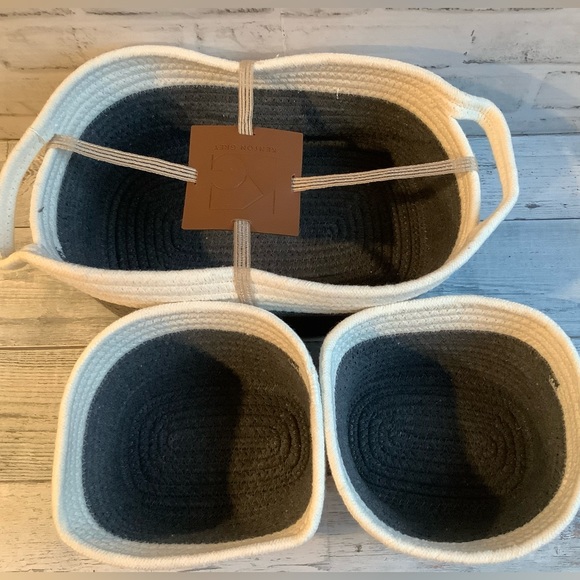 Kenton Grey Set Of 3 Woven Baskets - Picture 8 of 8